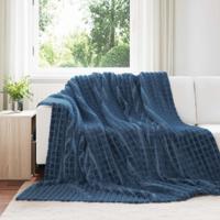 VidaXL Kleden 6 pcs marineblauw 240 x 220 cm fleece - thumbnail