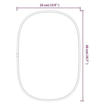 VidaXL Wandspiegel 50x35 cm zilverkleurig VidaXL Wandspiegel 50x35 cm zilverkleurig