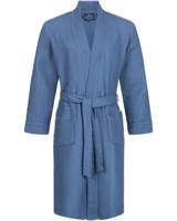 Morgenstern Morgenstern badjas Luca wafelstof Kimono 120cm Jeans blauw XL - thumbnail