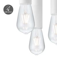 Moderne LED Plafondlamp Marna - Wit - Rond - 19/19/16.5cm - geschikt voor E27 fitting - 3 lichts Plafondlamp gemaakt van metaal - thumbnail