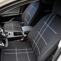 Set van 2 autostoelhoezen voorin - XLCOVER - Airbag compatibel - Zwart - Hoezen voor stoelen en hoofdsteunen - thumbnail