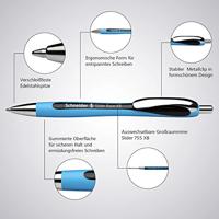 Schneider Schreibgeräte Slider Rave XB 132584 Balpen 0.7 mm Kleur inkt: Blauw 4 stuk(s) - thumbnail