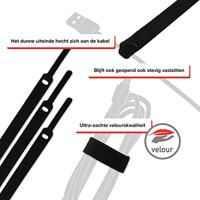 Label the Cable LTC 1110 19 inch Klittenband kabelbinder Zwart - thumbnail