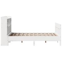 Bedframe zonder matras massief grenenhout wit 135x190 cm - thumbnail