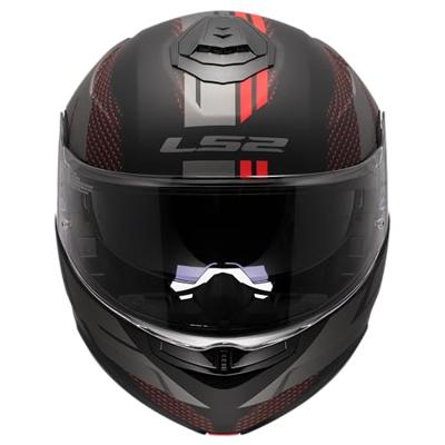 LS2 opklaphelm "ff908 strobe ii code". helmet ff908 stro. ii code xxl black/grey matt