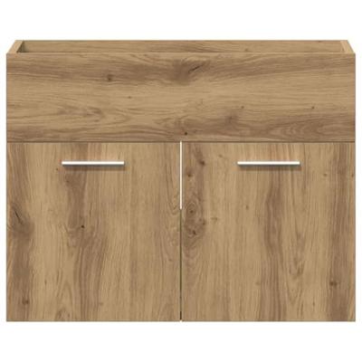 Wastafelkast 60x38,5x46 cm bewerkt hout artisanaal eikenkleur