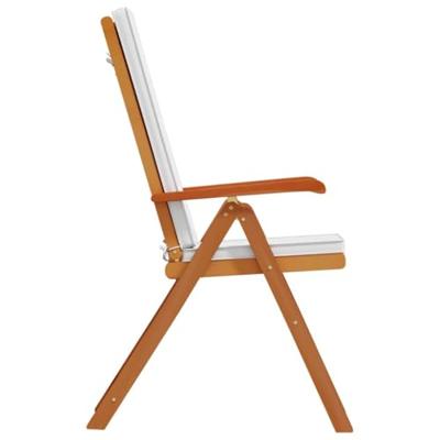 Tuinstoel 4 pcs Bruin en wit 57 x 71.5 x 104 cm