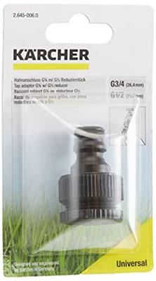 Kärcher Home & Garden 2.645-006.0 Kunststof Kraanaansluiting Steekkoppeling, 24,2 mm (3/4) binnendraad, 18,7 mm (1/2) binnendraad Set