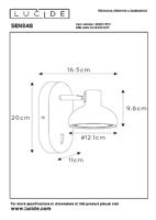 Lucide SENSAS Bedlamp 1xGU10 (ES111) - Wit - thumbnail