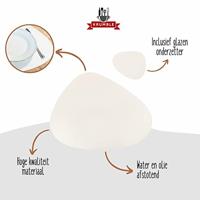 Krumble Placemat set design - 6 stuks - Wit - thumbnail
