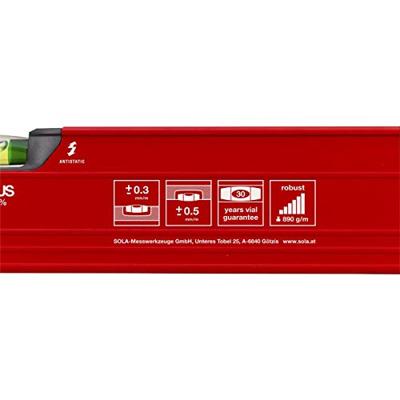 Sola Alu waterpas BIG RED3/120, 120cm 3 libellen 0,50mm/m 2 handgrepen - 01219401 - 01219401 - thumbnail