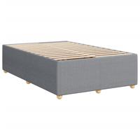 Bedframe zonder matras stof lichtgrijs 140x190 cm - thumbnail