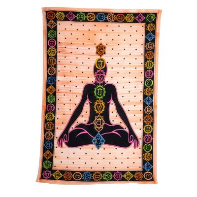 Authentiek Wandkleed Katoen 7 Chakra Meditatie (210 x 130 cm) Authentiek Wandkleed Katoen 7 Chakra Meditatie (210 x 130 cm)