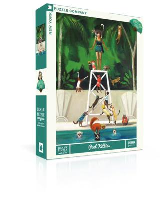 New York Puzzle Company Puzzel Zwembadkatjes - 1000 stukjes