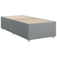 Boxspring met matras stof lichtgrijs 80x200 cm - thumbnail