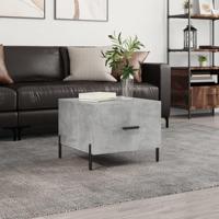 Salontafel 50x50x40 cm bewerkt hout betongrijs - thumbnail