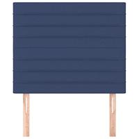 Hoofdborden 2 st 100x5x78/88 cm stof blauw - thumbnail