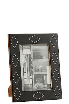 J-Line fotolijst Rechthoek Patroon - kusntstof - zwart|wit - large