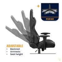 Ranqer Felix gamestoel zwart / rood - thumbnail