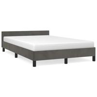 Bedframe zonder matras 120x200 cm fluweel donkergrijs - thumbnail