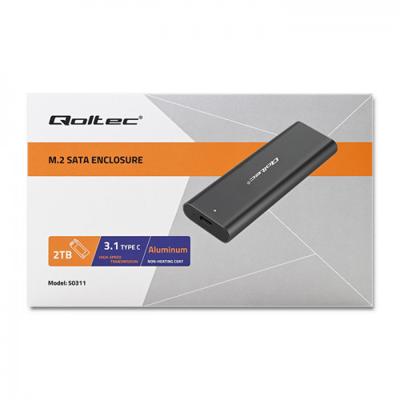 Qoltec 50311 behuizing voor opslagstations SDD-behuizing Zwart M.2 - thumbnail