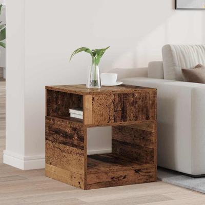 Bijzettafel Oudhout 40,5 x 40 x 45 cm Bewerkt hout