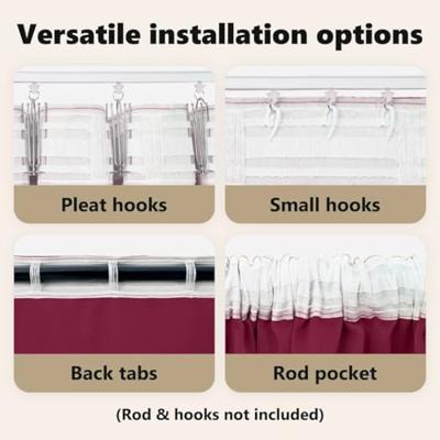 VidaXL Zwart-out gordijnen met ringen 2 pcs wijnrood 225 x 140 cm