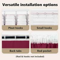 VidaXL Zwart-out gordijnen met ringen 2 pcs wijnrood 225 x 140 cm - thumbnail