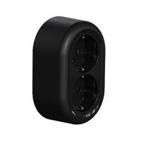 ELSO dubbele stekkerdoos RENOVA zwart 16A 1 stuk(s) - thumbnail