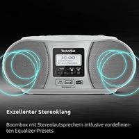 TechniSat DIGITRADIO 1990 Radio/CD-speler DAB+, VHF (FM) AUX, Bluetooth, CD, USB Acculaadfunctie, Wekfunctie Zilver - thumbnail