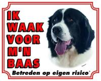 Landseer Waakbord - Ik waak voor mijn baas - thumbnail