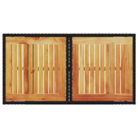 Tuintafel 100x55x73 cm poly rattan en acaciahout zwart - thumbnail