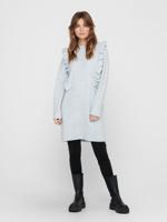 JACQUELINE DE YONG gebreide jurk JDYZIZA met volant lichtblauw - thumbnail