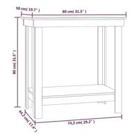 Werkbank 80x50x80 cm massief grenenhout honingbruin - thumbnail