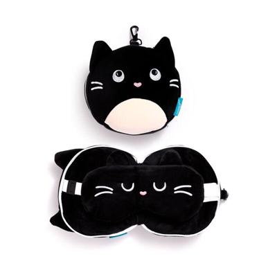Relaxeazzz Feline Fine Rond Reiskussen & Slaapmasker