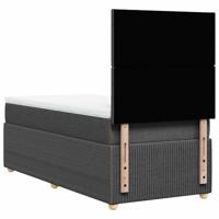 Boxspring met matras stof donkergrijs 90x190 cm - thumbnail