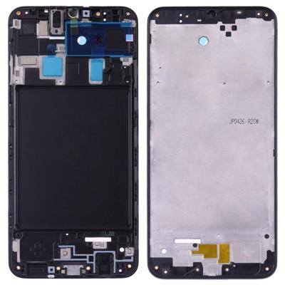 Front behuizing LCD frame bezel plaat voor Galaxy A20 SM-A205F/DS A205FN A205GN/DS A205YN A205G/DS (zwart)