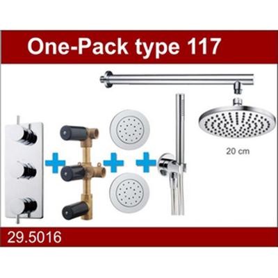 Wiesbaden One-Pack Inbouwthermostaatset - Type 117 - CHR
