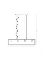 Home sweet home hanglamp Dito recht 4L - zwart - thumbnail