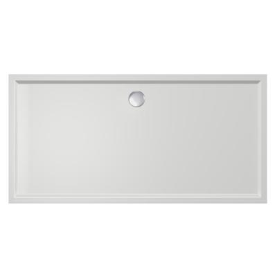 Douchebak Xenz Mariana | 180x90x4 cm | Incl.Afvoersifon-Chroom | Acryl | Rechthoekig | Wit glans
