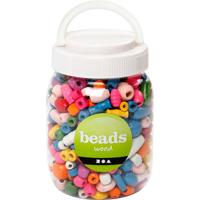 Creativ Company Houten kralen kleur, 460st. - thumbnail