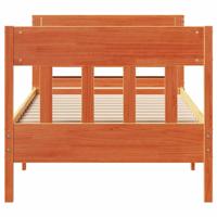 Bedframe zonder matras massief grenenhout wasbruin 200x200 cm - thumbnail