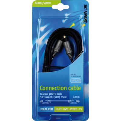 Scanpart Toslink optical audio kabel 3,0m Zwart Optische kabel Zwart Scanpart Toslink optical audio kabel 3,0m Zwart Optische kabel Zwart