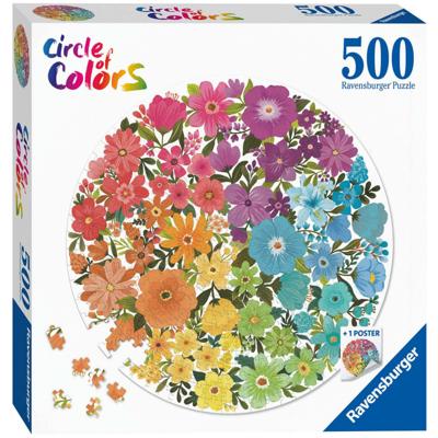 Ravensburger Circle of colors puzzels - flowers, 500st.