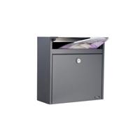 Brievenbus Allux 2500 antraciet met RVS klep - thumbnail