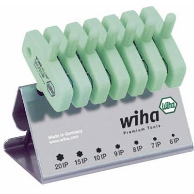 Wiha Stiftsleutelset met sleutelgreep | TORX PLUS® | 8-delig | chemisch gezwart | incl. werkbankhouder - 26261 - 26261