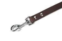 Hondenriem van leer 100cm x 20mm bruin - thumbnail