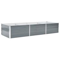 VidaXL Plantenbak verhoogd 240x80x45 cm gegalvaniseerd staal grijs - thumbnail