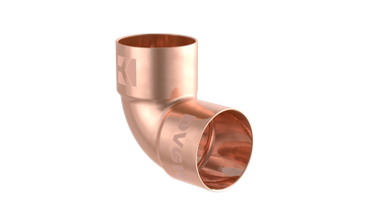 Kirchhoff Koperen bocht 90°, blank, 12 mm, 2 sockets, (5090) - 989032055