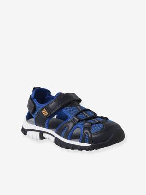 Kindersandalen voor alle terreinen, collectie kleuterschool marineblauw